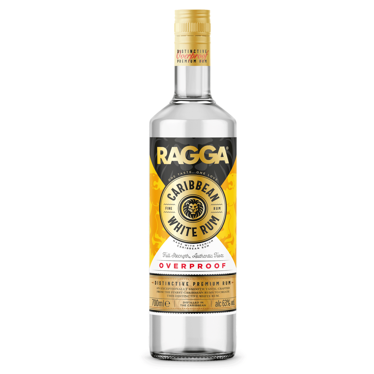 RAGGA Overproof White Rum 70cl 63% Abv