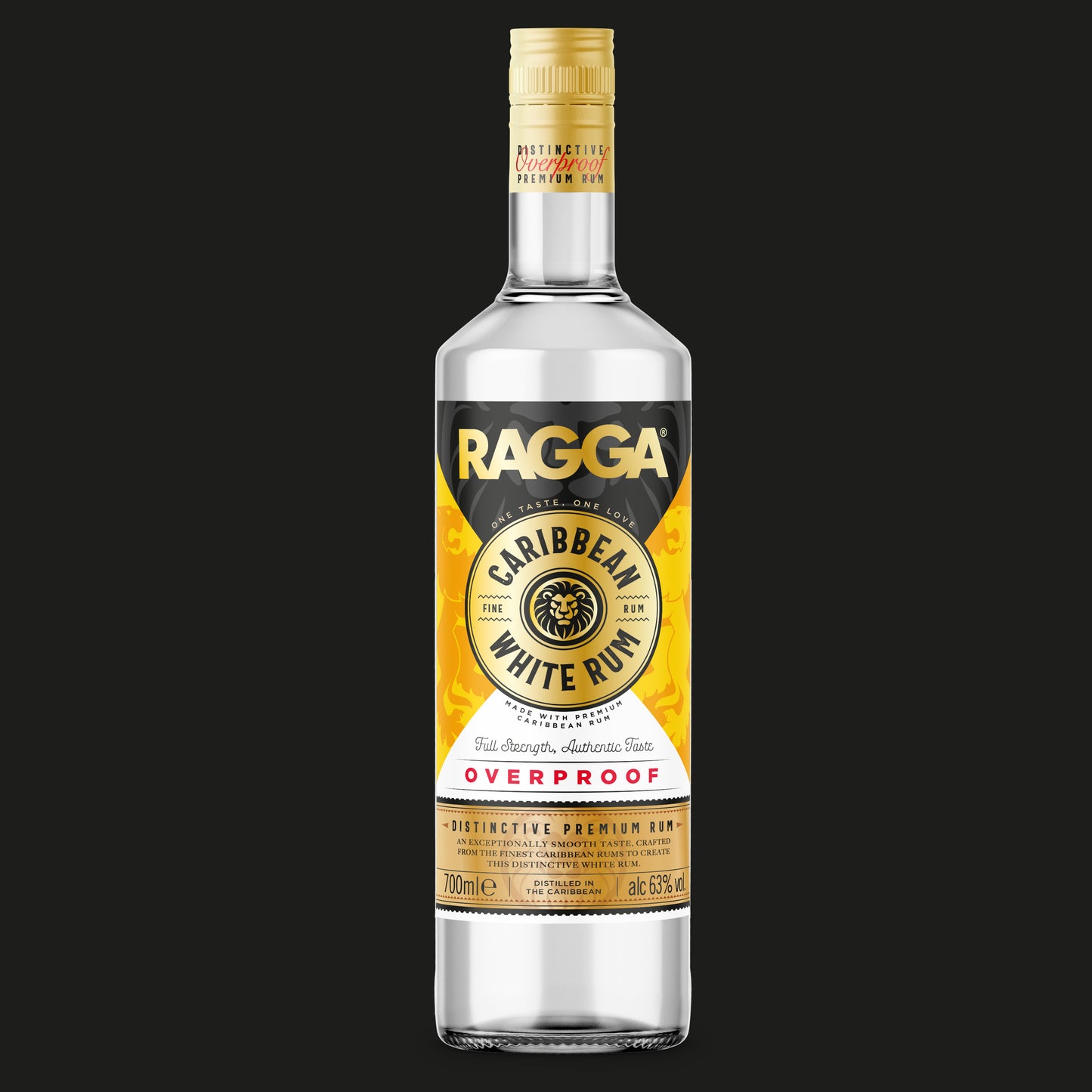 RAGGA Overproof White Rum 70cl 63% Abv